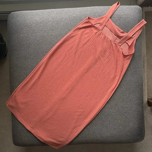 ZARA Coral Button Down Tank Maxi Dress Large - Picture 5 of 6